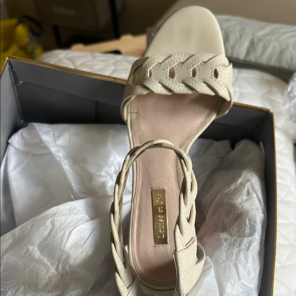 Cream Braided Sandals